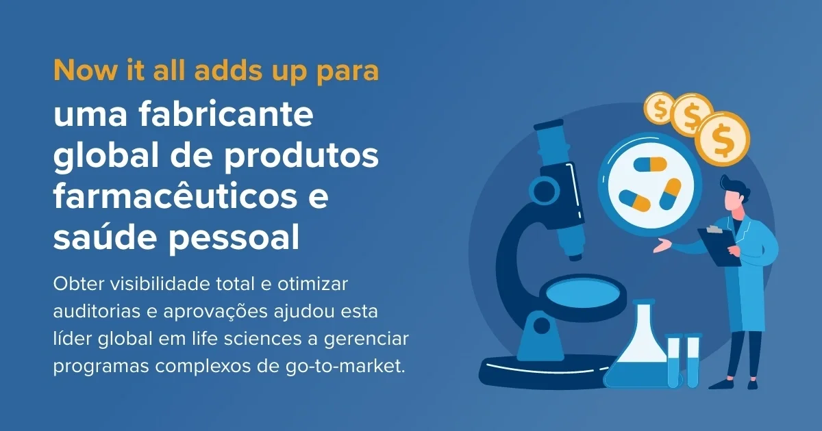 Estudo de Caso:  Now it all adds up para uma fabricante global de produtos farmacêuticos e saúde pessoal