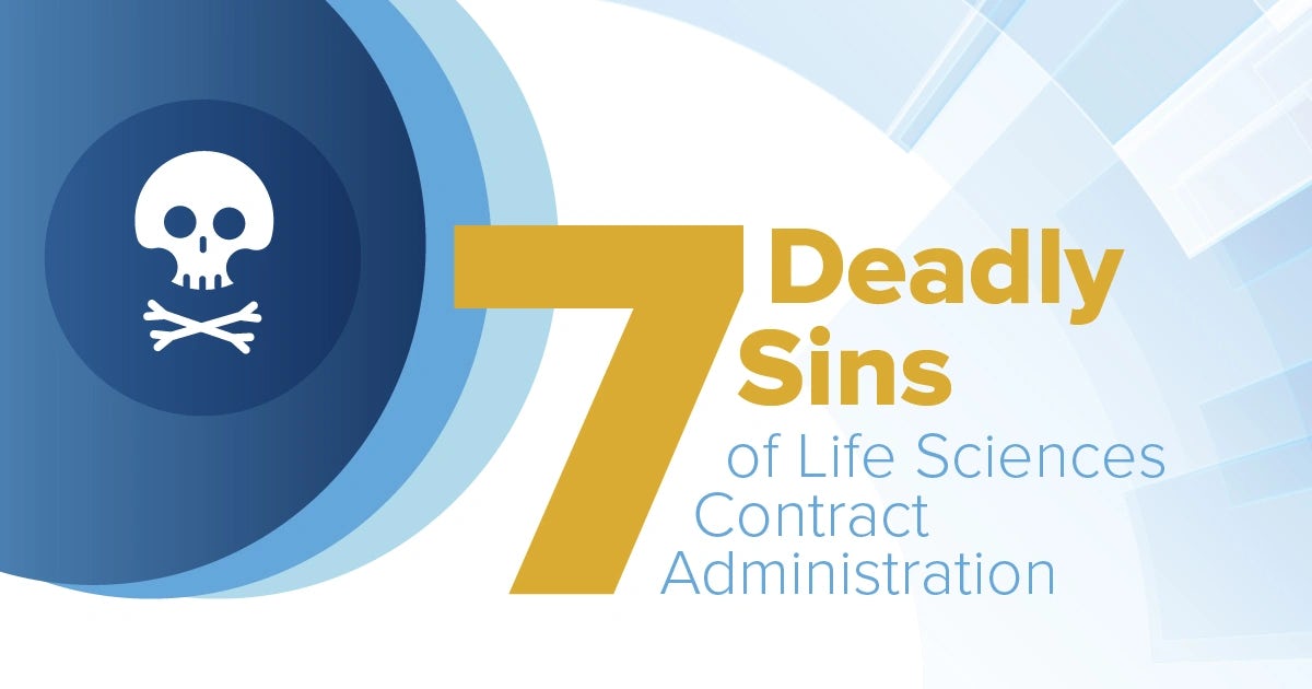 Infographic:  7 Deadly Sins of Life Sciences Contract Administration
