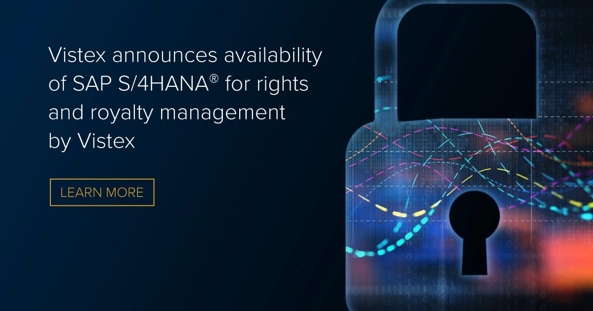 Vistex announces availability of SAP S/4HANA&reg; for rights and royalty management by Vistex