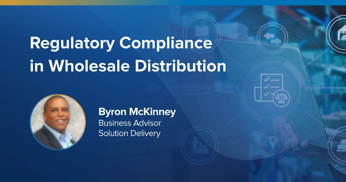 Webinar: On-Demand:  Regulatory Compliance in Wholesale Distribution