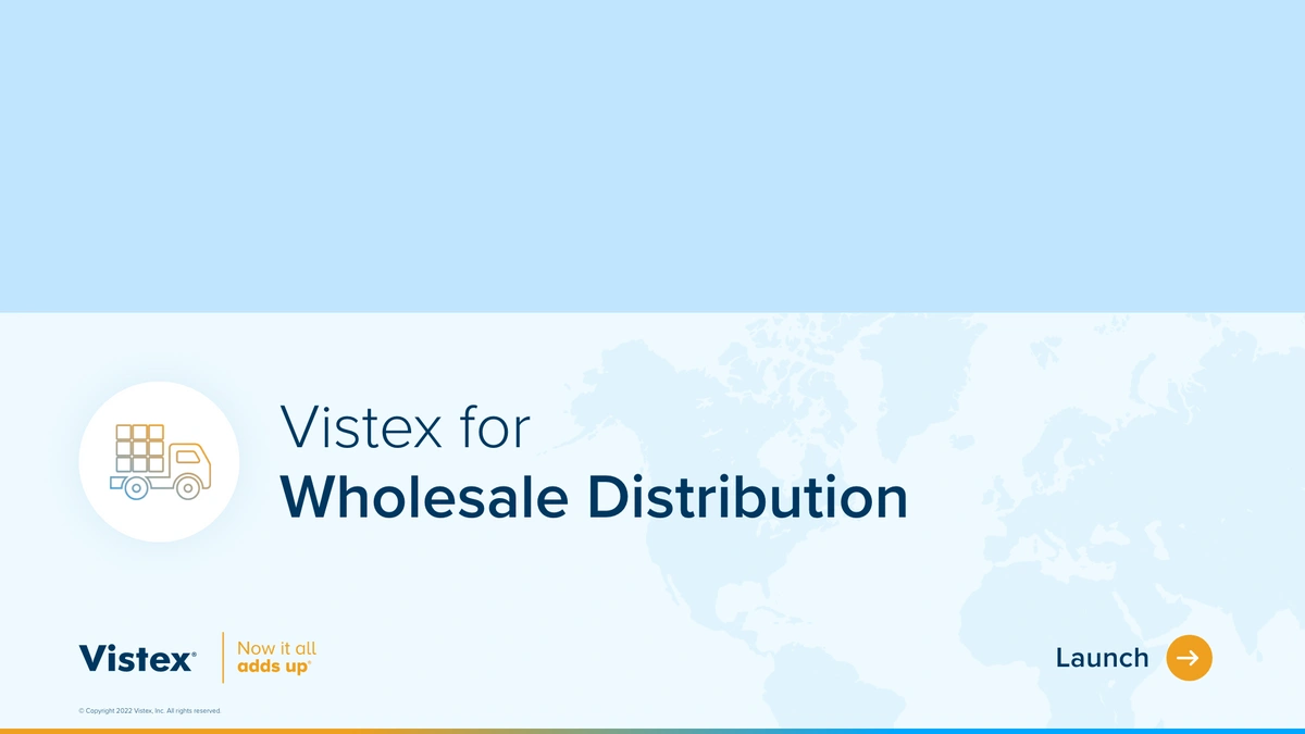 Vistex for Wholesale Distribution